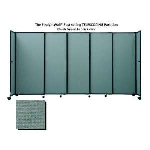   Portable Partition, Blush Green Fabric, 4 high x 113 long Office