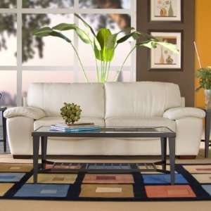  Vito 2 Seat Leather Sofa in Solace Gardenia Furniture 