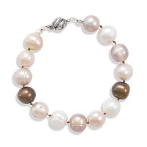  7 Earth Tone Colored 10mm Cultured Freshwater Pearl 