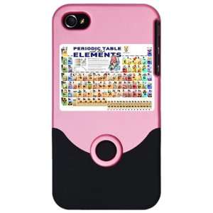  iPhone 4 or 4S Slider Case Pink Periodic Table of Elements 