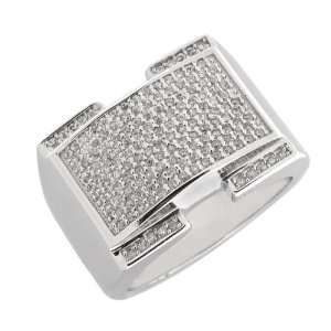  1.00 Ct Mens Sterling Silver Ring With White CZ Jewelry