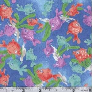  45 Wide Under The Sea Fish Fabric By The Yard: Arts, Crafts & Sewing
