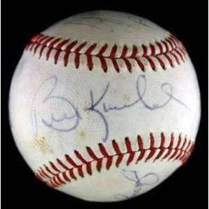 1972 Umpire Crew Hand Signed Al Baseball 4 Autos Jsa   Autographed 