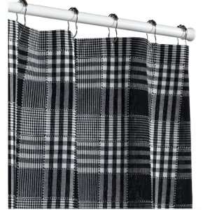 Park B. Smith Crossroads 72 by 72 Inch Shower Curtain, Black/White 