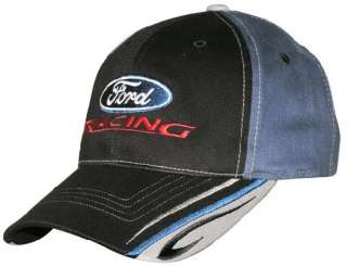 Ford Racing Oval Logo Hat Cap Black Blue OSFM NWT  
