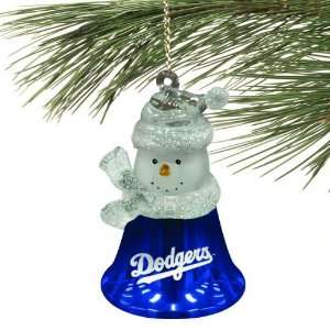  L.A. Dodgers Snowman Bell Ornament