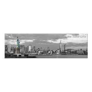  NYC   New York Panoramic Photo Magnets 5x1.6 inch   Statue 
