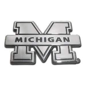 University of Michigan Wolverines Chrome Plated Premium Metal Emblem 