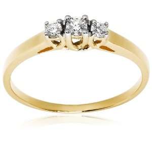   Stone Diamond Ring (1/6 cttw, H Color, SI2 Clarity), Size 6: Jewelry