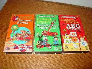 VHS Richard Scarry Summer Picnic Best Busy People ABC  