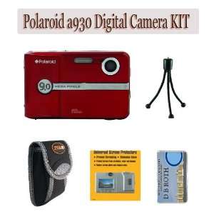  Polaroid a930 9MP iZone Digital Still Camera (Red) + Camera 