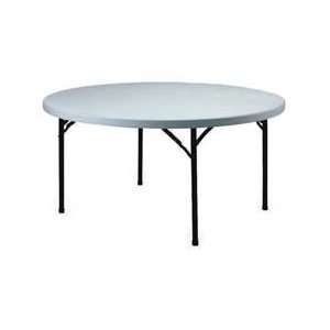 Industrial Grade 4NHN3 Folding Table, Round Poly, 60 In:  