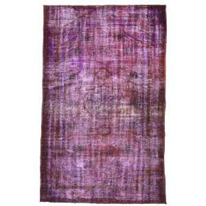  Turkish Overdyed Vintage Color Reform Rug Plum 5 8 x 9 