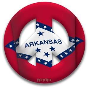  Peace Symbol Window Cling of Arkansas Flag Everything 