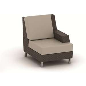   Wicker Cushion Left Arm Patio Lounge Chair Patio, Lawn & Garden