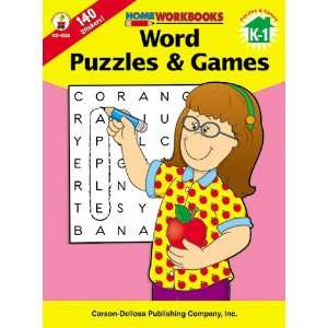   Pack CARSON DELLOSA WORD PUZZLES & GAMES K1 HOME WORK 