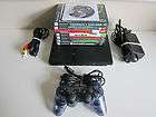 Sony PlayStation 2 PS2 Slim Console System Bundle W/ 8 Games, Cleaned 