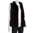 La Fiorentina dark brown mink fur hooded vest  