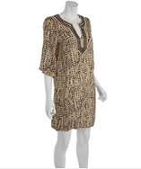 Cool Change latte ink tiger track print tunic cover up style 