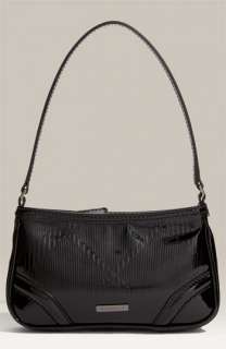 Burberry Check Embossed Patent Leather Shoulder Bag  