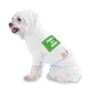   Hooded (Hoody) T Shirt with pocket for your Dog or Cat LARGE White