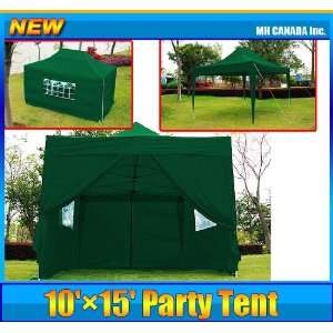  10×15 Pop Up Canopy Tent Gazebo with 4 Removable Side 