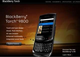 New BlackBerry Torch 9800 Cell Phone +8GB+7GIFTS+Wty 843163069114 