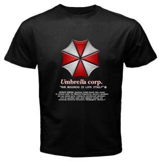 Resident Evil Umbrella Corporation Black T Shirt #4  