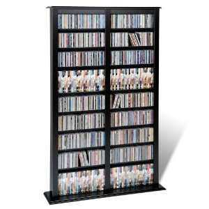  Prepac BMB 800 Black Double Width Barrister Tower in Black 