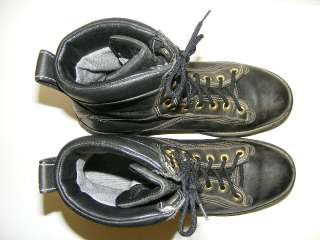   Toe Black Work Boot Mens 8 14504 Vibram Soles Excellent Cond  