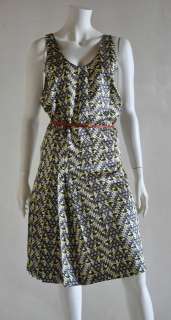 MIU MIU/Prada S/S 2011 RUNWAY Satin Diamond Print Sleeveless Dress 