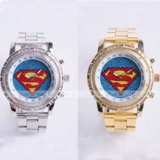 Fashion Crystal Oversized Super Man SportsQuartz Wrist Watch For All 