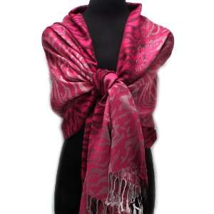   Print Large Shawl Red with Free Gift Mini Coin Purse 