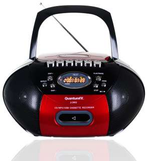 QuantumFX AM/FM Radio Portable Boombox Cassette Recorder CD/MP3/AUX 