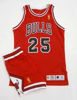 Vintage 90s Game Used BULLS Steve Kerr GOLD JERRY Jersey Shorts 