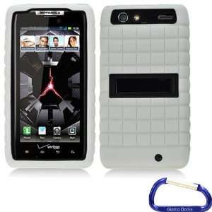 Gizmo Dorks Armor Silicone Cover Case with Stand (Black White) with 