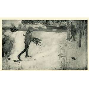  1898 Print Good King Wenceslaus Historic Landscape Snow 