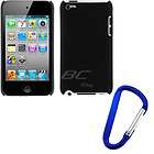 For  Apple iPod Touch 4th New Black Rubberized Durable Hard Cover 
