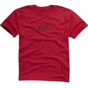  Fox Racing V4 T Shirt   X Large/Red Automotive