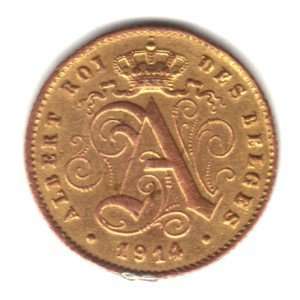  1914 Belgium 1 Centime Coin KM#76 