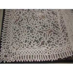  WHITE Battenburg Lace Tablecloth Oblong 72x90 Everything 