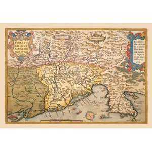  Map of Southern Europe 20x30 poster