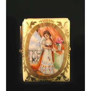   Vintage Style Lady Portrait on Book French Limoges Box