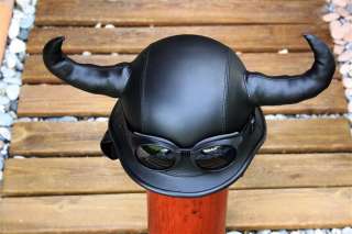   helmet Motorcycle motorbike cycle vintage goggles scooter Black  