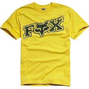  Fox Racing Quake T Shirt   2X Large/Yellow Automotive