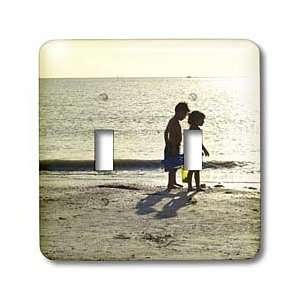   Girl On Beach   Light Switch Covers   double toggle switch: Home