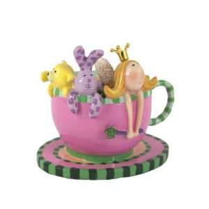  Small Fairy Princess Teacup Piggy Bank   Pink: Toys 