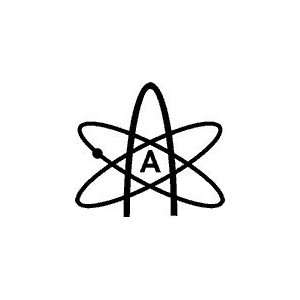  Atheist Atom symbol / Black cutout 