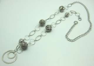 Chunky Bead & Chain Eye Glasses READERS Holder Necklace  