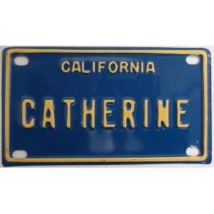   Catherine Mini Personalized California License Plate 